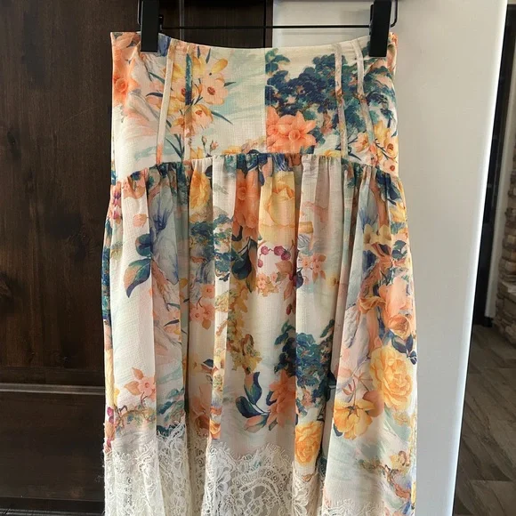 Anthropologie Asymmetrical Lace Skirt - Picture 8 of 9